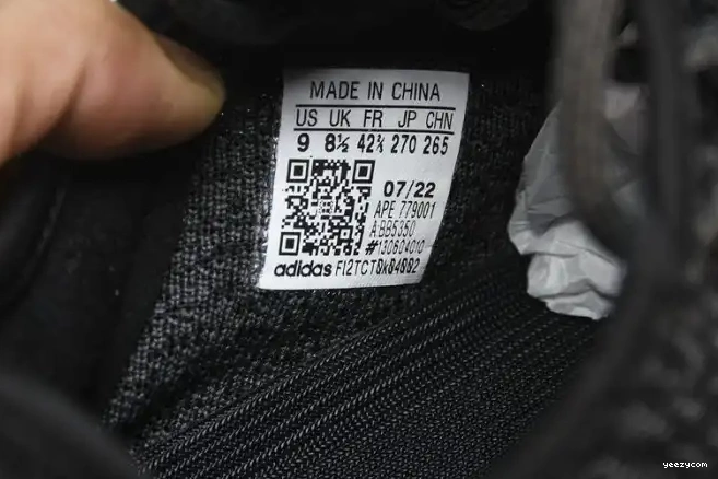 2023) Pirate Black Adidas (2022 Yeezy 350 Boost BB5350 0617